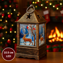 ДЕКОРАЦИЯ КОЛЕДНА 10,5СМ ФЕНЕР ЗЛАТЕН