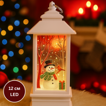 ДЕКОРАЦИЯ КОЛЕДНА 12СМ ФЕНЕР БЯЛ