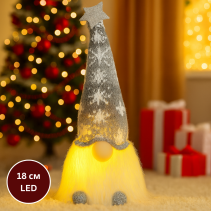 ДЕКОРАЦИЯ КОЛЕДНА 18СМ ДЖУДЖЕ СИВО