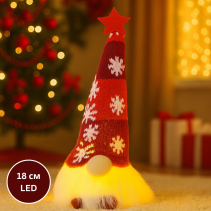 ДЕКОРАЦИЯ КОЛЕДНА 18СМ ДЖУДЖЕ ЧЕРВЕНО