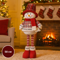 ФИГУРА КОЛЕДНА СНЕЖКО 58СМ