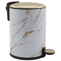 КОШ С ПЕДАЛ 3 ЛИТРА GOLD/MARBLE 17/17/24СМ