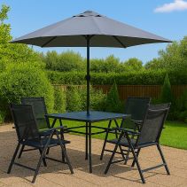 КОМПЛЕКТ ГРАДИНСКА МАСА+4БР СТОЛА+1 ЧАДЪР