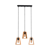 ПОЛИЛЕЙ RONNY 3xE27 ЧЕРЕН/ДЪРВО