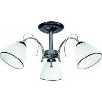 ПОЛИЛЕЙ ALGARA 3XE27 ХРОМ/ЧАШКА БЯЛО+ЧЕР