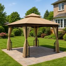 ШАТРА С КОМАРНИК MALI 330/330/275СМ БЕЖ