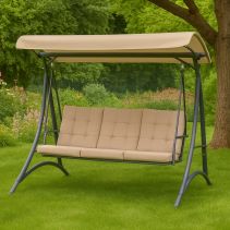 ГРАДИНСКА ЛЮЛКА 3-МЕСТНА БЕЖОВ ЦВЯТ 193/122/84