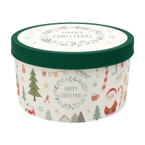 КУТИЯ СЪХР.Q-ROUND 15Л CHRISTMAS WHITE