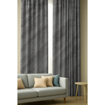 ПЕРДЕ ПЛЪТНО 145/250СМ СИВО