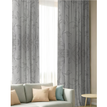 ПЕРДЕ ПРОЗРАЧНО 145/250СМ РАСТЕНИЯ