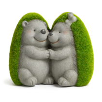 ФИГУРА 2 ТАРАЛЕЖА С МЪХ 36/28/15СМ