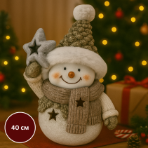 ФИГУРА КОЛЕДНА ГРАДИНСКА 40СМ СНЕЖКО
