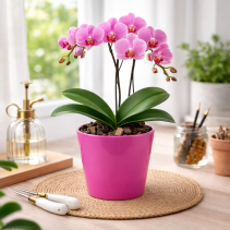 КАШПА ЗА ОРХИДЕЯ ASTER РОЗОВА Ф12СМ