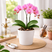 КАШПА ЗА ОРХИДЕЯ ASTER БЯЛА Ф12СМ