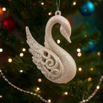 ДЕКОРАЦИЯ ЗА ЕЛХА ЛЕБЕД 11/7СМ