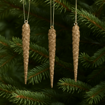 ДЕКОРАЦИЯ ЗА ЕЛХА ЗЛАТИСТА ВИСУЛКА 14СМ