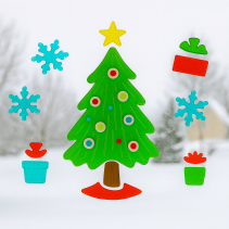 СТИКЕРИ ЗА СТЪКЛО 20/20СМ КОЛЕДНА ЕЛХА