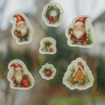 СТИКЕРИ ЗА СТЪКЛО 20/20СМ ДЯДО КОЛЕДА
