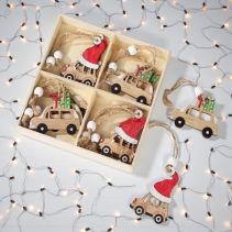 ДЕКОРАЦИЯ ЗА ЕЛХА ДЪРВЕНА 12БР 5.7/5СМ