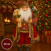 ДЯДО КОЛЕДА ФИГУРА 60 СМ ЧЕРВЕНА