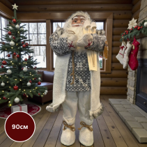 ДЯДО КОЛЕДА ФИГУРА 90 СМ БЯЛА