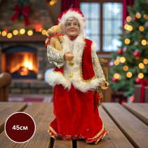 БАБА КОЛЕДА ФИГУРА 45 СМ ЧЕРВЕНА