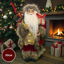 ДЯДО КОЛЕДА ФИГУРА 30 СМ ЧЕРВЕНА