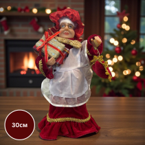 БАБА КОЛЕДА ФИГУРА 30 СМ ЧЕРВЕНА