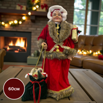 БАБА КОЛЕДА ФИГУРА 60 СМ ЧЕРВЕНА