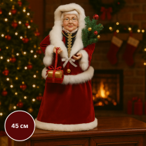 БАБА КОЛЕДА ФИГУРА 45 СМ ЧЕРВЕНА