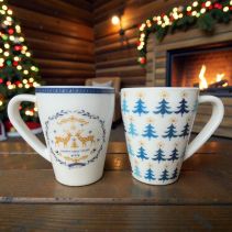 КОМПЛЕКТ ЧАШИ АРКОПАЛ 350МЛ XMAS DEER 2БР