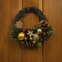 ВЕНЕЦ 23СМ ШИШАРКИ И ЗВЕЗДА SL10029-24