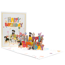 КАРТИЧКА ПОЗДРАВИТЕЛНА POP-UP ЧРД КУЧЕТА