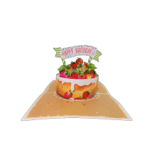 КАРТИЧКА ПОЗДРАВИТЕЛНА POP-UP ЯГОДИ