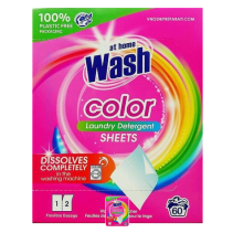 ПРЕПАРАТ/ЛИСТИ ЗА ЦВЕТНО ПРАНЕ WASH 60БР