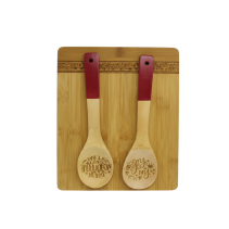 ДЪСКА ЗА РЯЗАНЕ BAMBOO+БЪРКАЛКИ 2БР