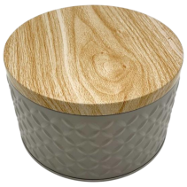 КУТИЯ МЕТАЛНА GREY 13.5/8СМ - Temax.bg КУТИЯ МЕТАЛНА GREY 13.5/8СМ