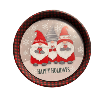 ПЛАТО МЕТАЛНО XMAS КРЪГ 30/3СМ