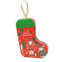 КУТИЯ МЕТАЛНА XMAS SOCK 13.5/9.5/3.5СМ