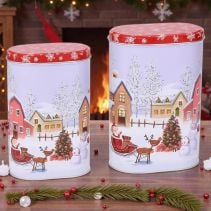 KОМПЛЕKT КУТИИ МЕТАЛНИ 2БР 13.4/11.5СМ XMAS SNOW