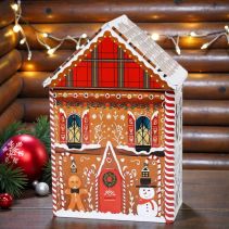 КУТИЯ МЕТАЛНА XMAS HOUSE 14.5/21.5/9СМ
