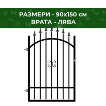 ВРАТА ГРАДИНСКА КАЛИНА 90Х150СМ 9005ЛЯВА