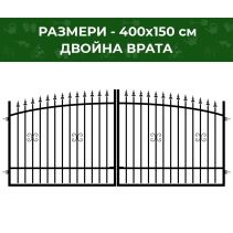 ВРАТА ГРАДИНСКА ДВОЙНА КАЛИНА 400Х150СМ 9005