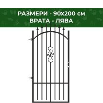 ВРАТА ГРАДИНСКА ТЕРВЕЛ 90Х200СМ 9005 ЛЯВА