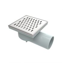 СИФОН Ø50 PVC РОГОВ ХРОМ ПОЛИРАН 6413 C
