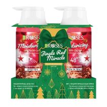 КОМПЛЕКТ JINGLE RED ROSES ( крем тяло 300мл + душ гел 300мл)