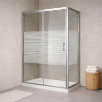 ПРАВОЪГЪЛНА ДУШ КАБИНА 80/120 СМ, С КОРИТО