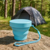 КЪМПИНГ ЧАША СГЪВАЕМА С КАПАК 170МЛ