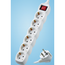 РАЗКЛОНИТЕЛ ELECCORD 6-ГНЕЗДА 1.5М /3Х1.5/ С КЛЮЧ