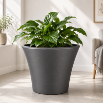 КАШПА BEGONVIL КРЪГЛА 38СМ DARK GREY